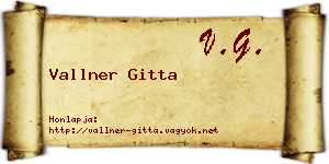 Vallner Gitta névjegykártya